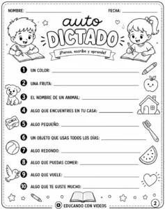 autodictado para primer grado