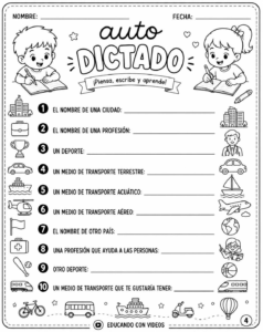 autodictado para tercer grado