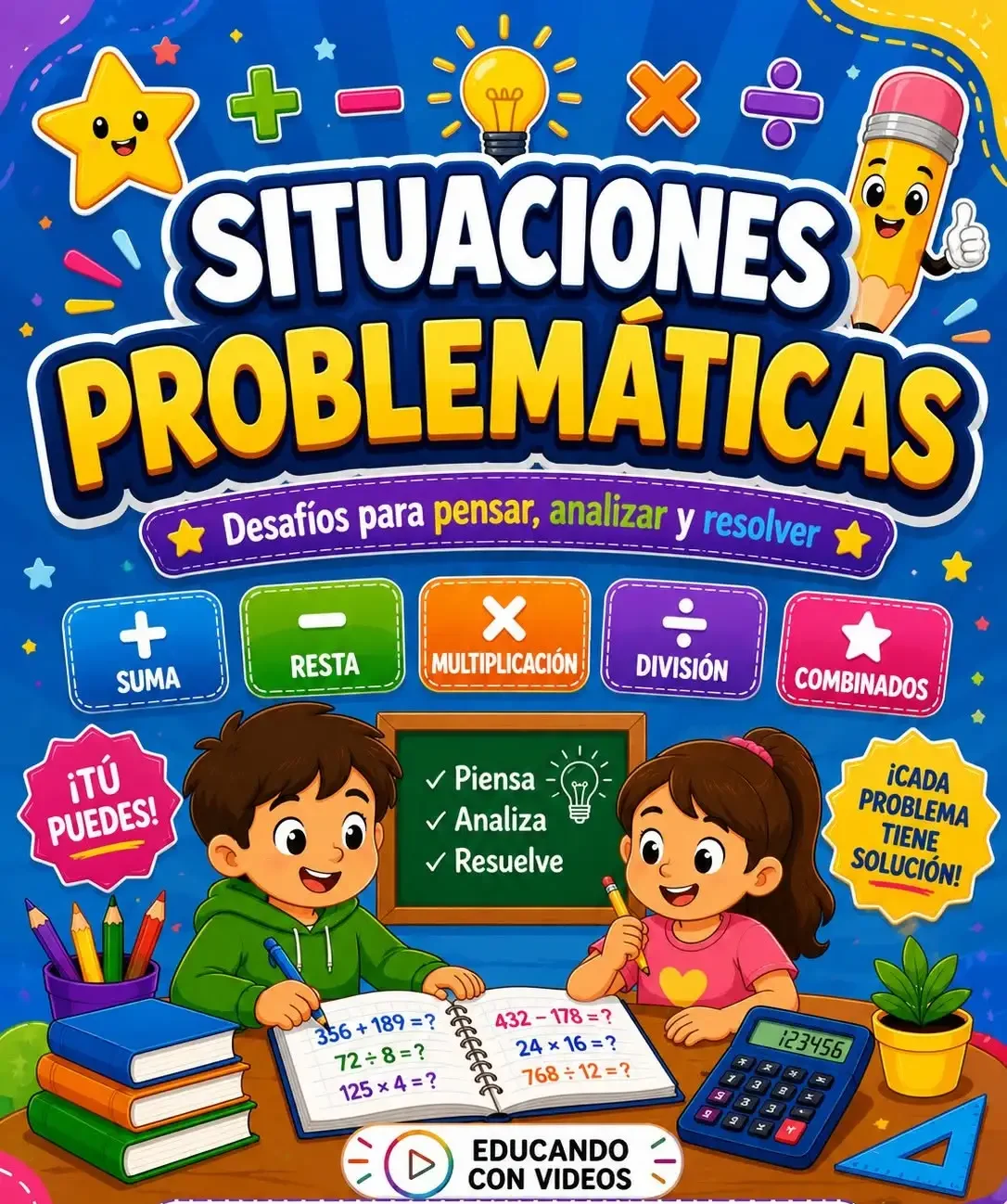 Cuadernillo de Situaciones Problemáticas en PDF para Primaria