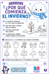 invierno material didáctico